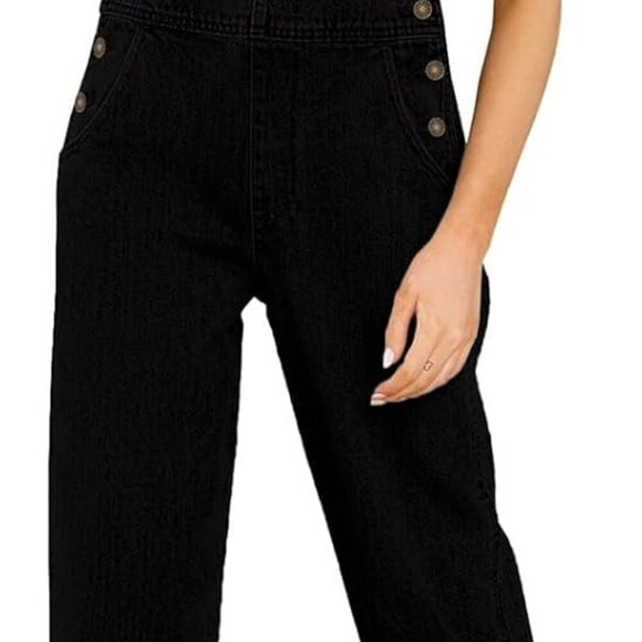 Womens Overalls Denim Stretch Straight Leg Jeans Overall Regular Fit Bib Jean Ju